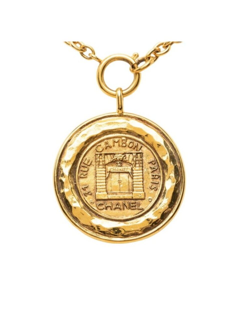 Chanel 31 Rue Cambon Vintage Chain Necklace Gold Plated